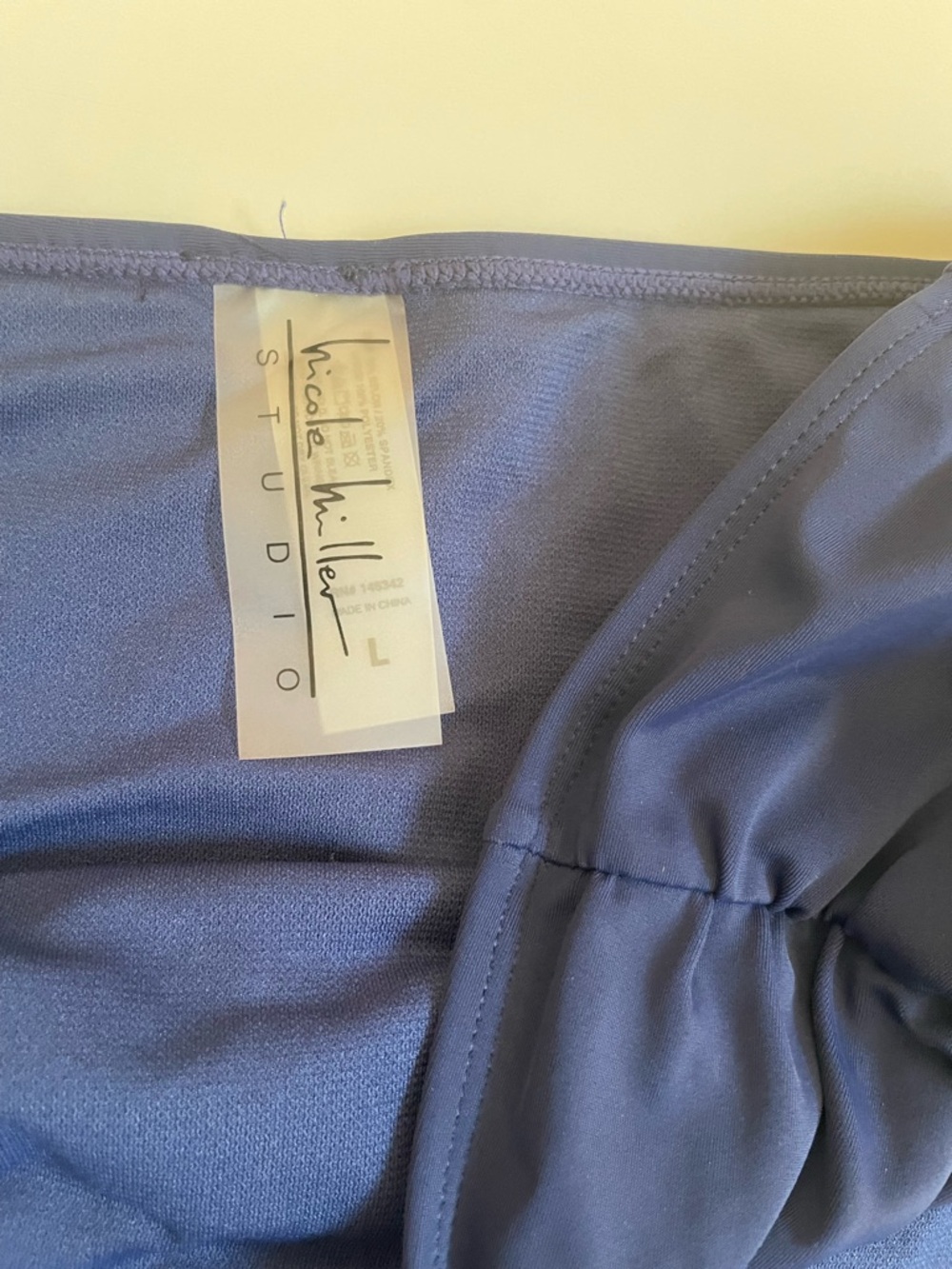 Nicole Miller Bikini Set Navy High Waisted Swimsuit Size Large - Picture 4 of 12